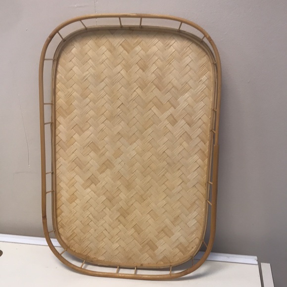 Accents Vintage 196s Set Of 3 Bamboo Rattan Boho Serving Trays Poshmark